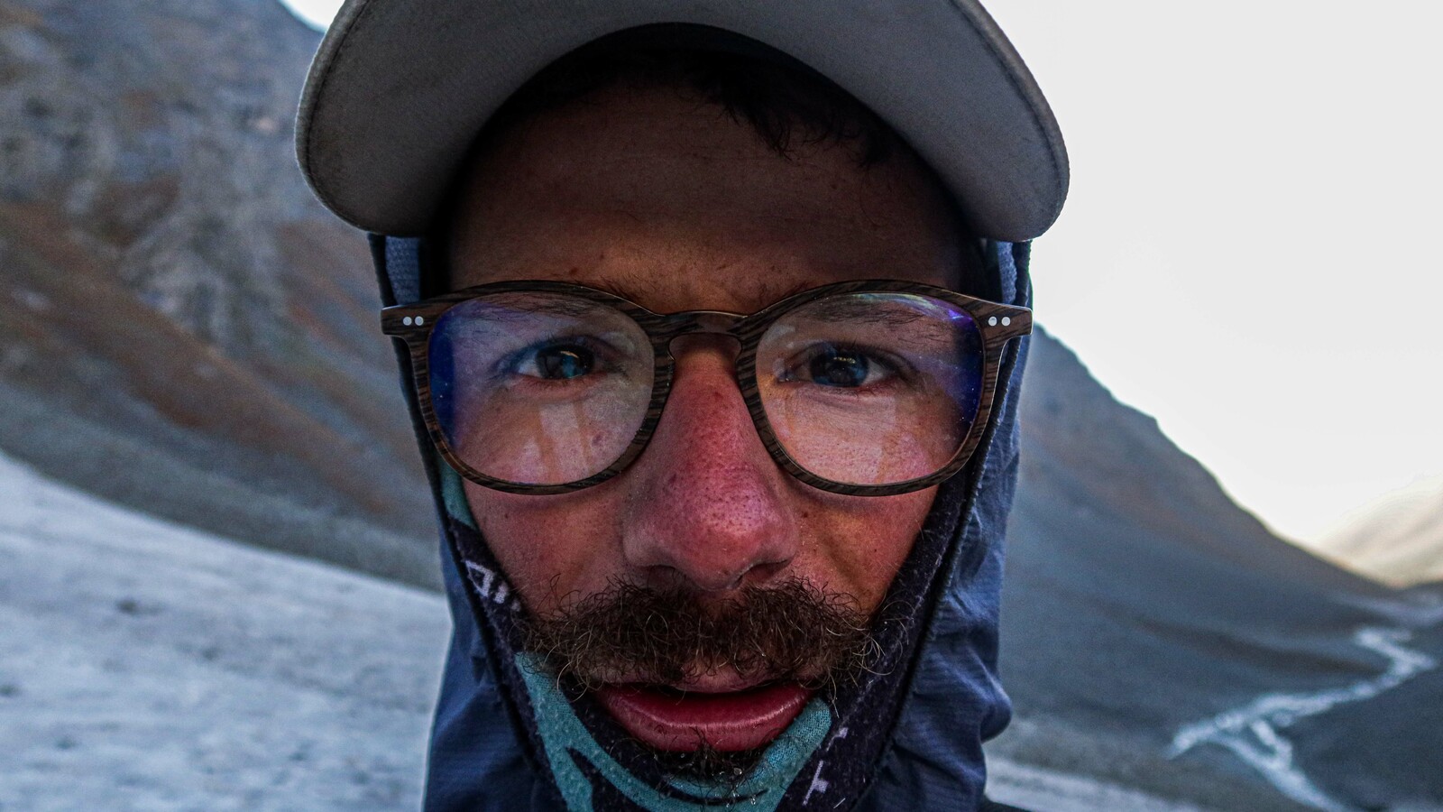 Tired face of me, climbing the Ghorif pass in Tadjikistan.
