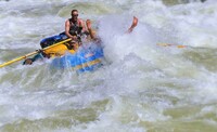 The river runner R.K. rafting down Lava falls 