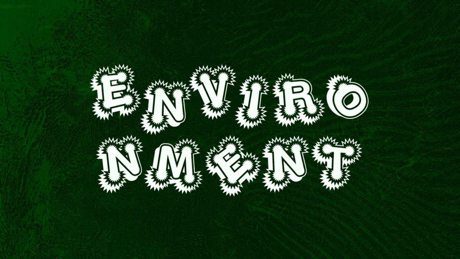 Graphic reads: ENVIRONMENT
