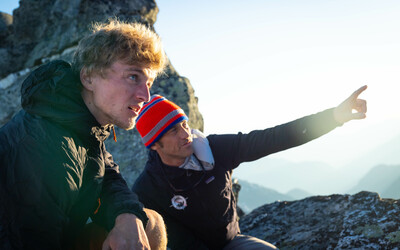 Adrien Costa and Mark Allen size up their alpine objective