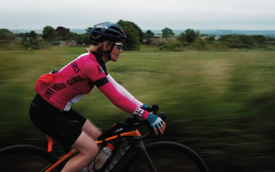 One of the Kent Velo Girls cyclists riding Chase The Sun