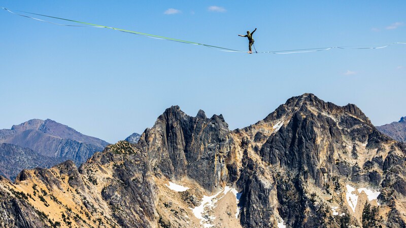 A man walks the historic highline at Washington's Liberty Bell