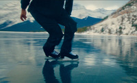 A snap shot of Elladj skating on wild ice. 