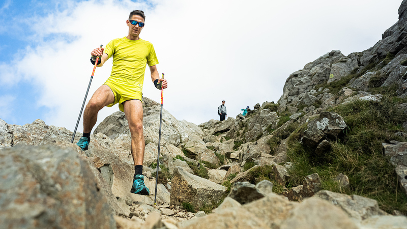 Shane Ohly descending into the mountains of Snowdonia