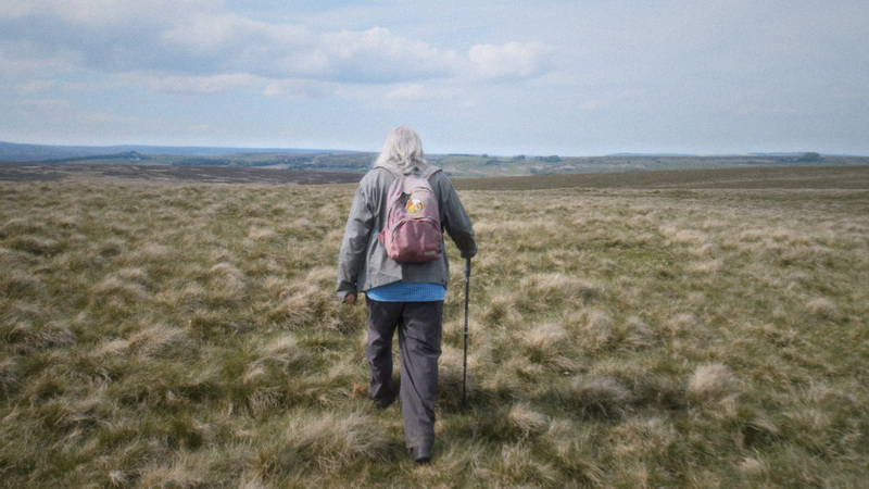 Terry Howard rambling across the moorlands close to Sheffield.