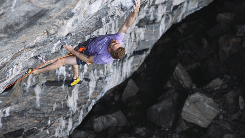 Jakob Schubert during one of his attempts on B.I.G.