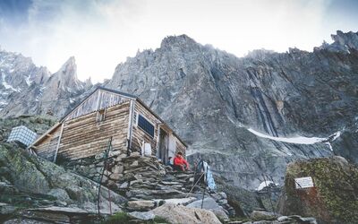  Sarah Cartier, and her two children, embrace the high life and all its history in the mountains near Chamonix, France.