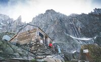  Sarah Cartier, and her two children, embrace the high life and all its history in the mountains near Chamonix, France.