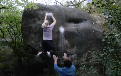 Janja Climbing in Fontainebleau